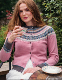 Eribé Knitwear wollen damesvest Alpine kleur Vintage Pink