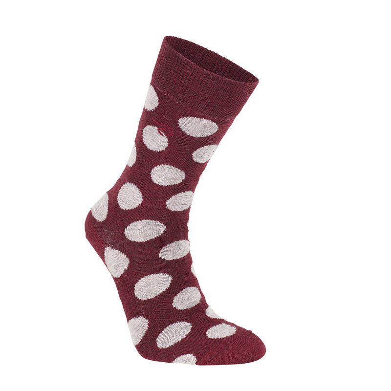 Wollen Sokken Dot, ruby wine