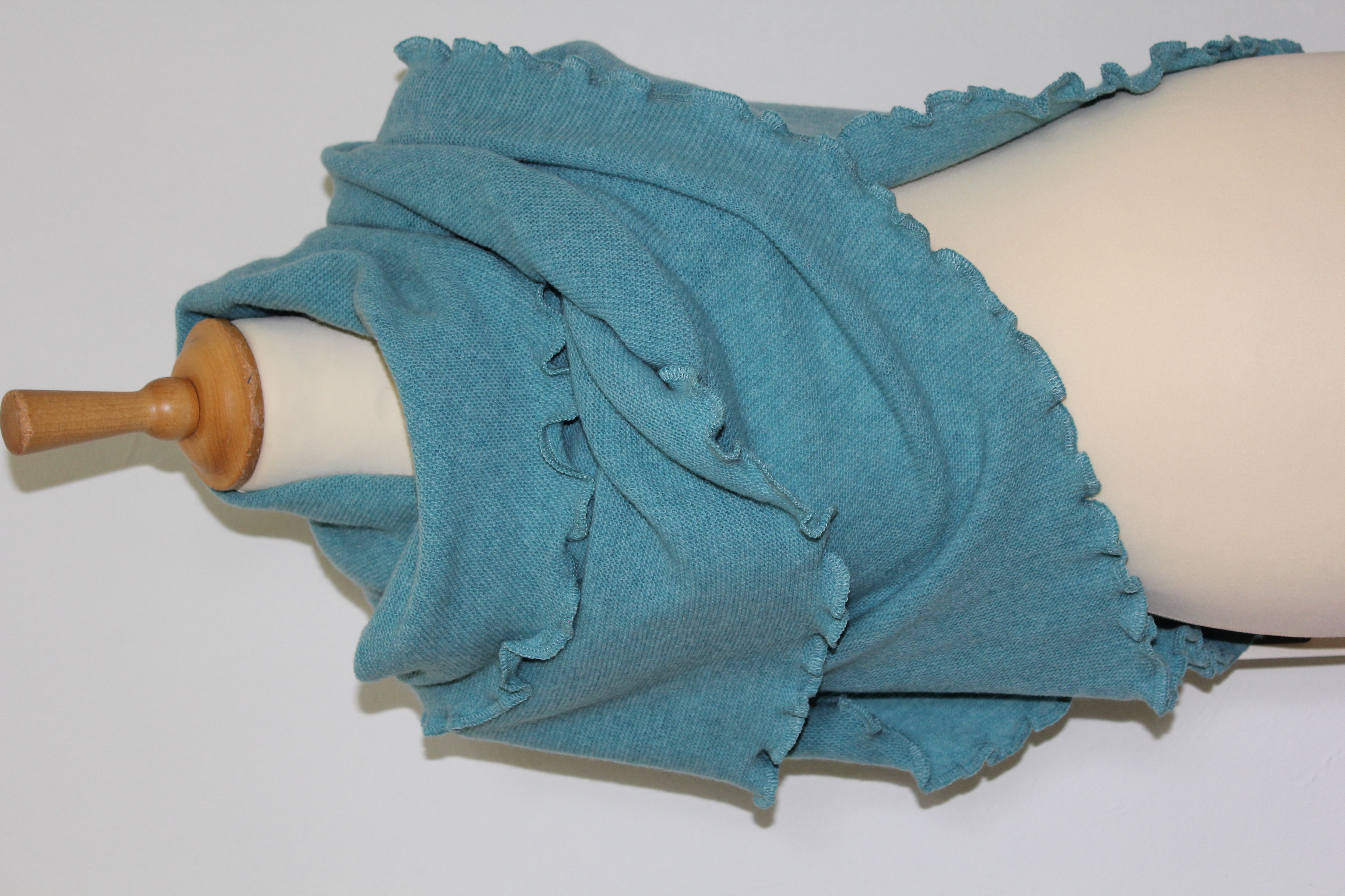 Heidekönigin Driehoekige Sjaal, oceaanblauw