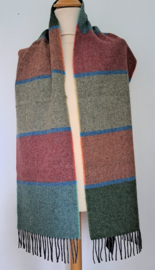 Sjaal Wol geweven summer contenporary stripes