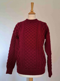 IrelandsEye Aran Sweater Honingraadpatroon, Claret