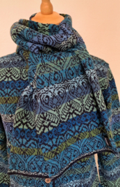 Alpaca wollen sjaal Cathedral Turquoise