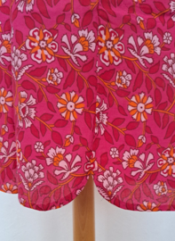 Himalaya Tunic driekwart mouw geweven Gots, pink flower