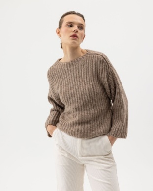 Holebrook dames trui Cajsa Sweater, Khaki