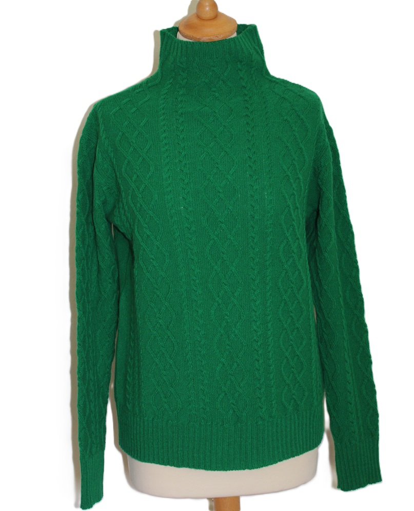 Heidekönigin pullover in kabelpatroon, klaver