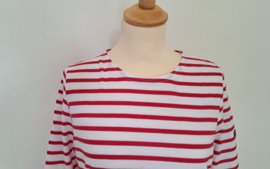 Saint James dames shirt model Minquidame, wit-rood