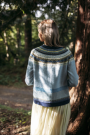 Eribé Knitwear wollen damesvest Alpine kleur Mermaid