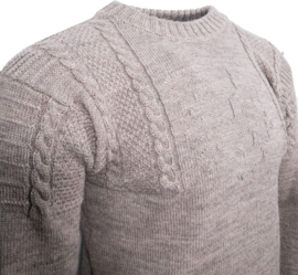 Channel Jumper 100%wol model The Alderney, oatmeal