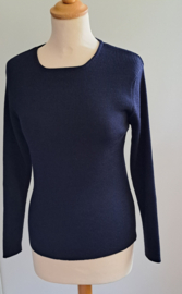RoosensteinWolke dames Ribtrui Merino, Navy