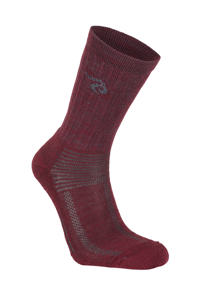Wollen Trekking Sokken, ruby wine