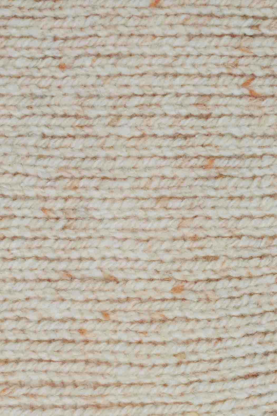 Aran Visserstrui crew neck Donegal Tweed, wolwit