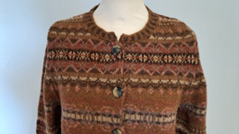 Eribé Knitwear wollen damesvest Westray kleur bruin Large