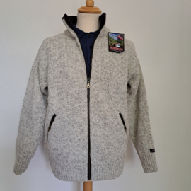 Noorse Wollen Vest met Ritssluiting, lichtgrijs
