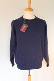 William Lockie Lamswollen pulloverDF crewneck, navy