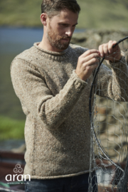 Herentrui met ronde hals, Donegal Tweed