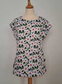 Weirdfish t-shirt katoen print Paw Paw Washed Blue