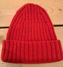 Wollen muts rood