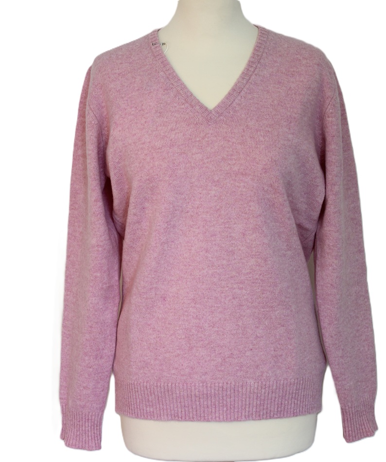 William Lockie trui lamwol V-hals Lucinda, marshmallow