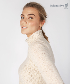 IrelandsEye damestrui Trellis Sweater, Kalksteen