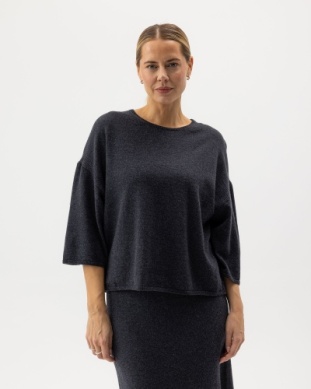Holebrook Kristina Top, Black  Melange