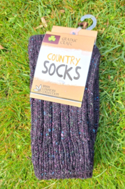 Wollen sokken uit de Irish Country Collection, grijs