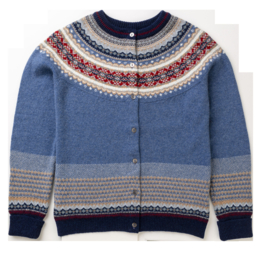 Eribé Knitwear wollen damesvest Alpine kleur Blue Morning