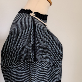 Channel Jumper 100%wol model Ellis halve fijne streep