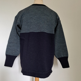 Channel Jumper 100%wol model Ellis halve fijne streep