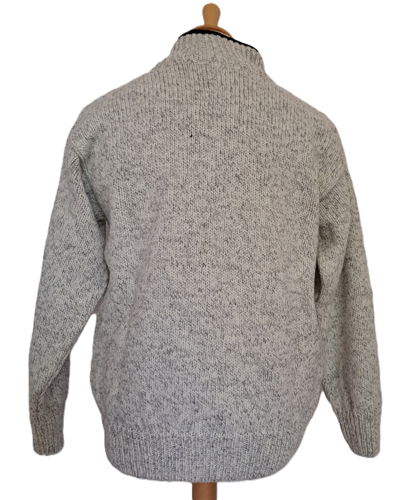 Noorse Wollen Vest met Ritssluiting, lichtgrijs