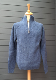 Wollen trui model Turku kleur indigo