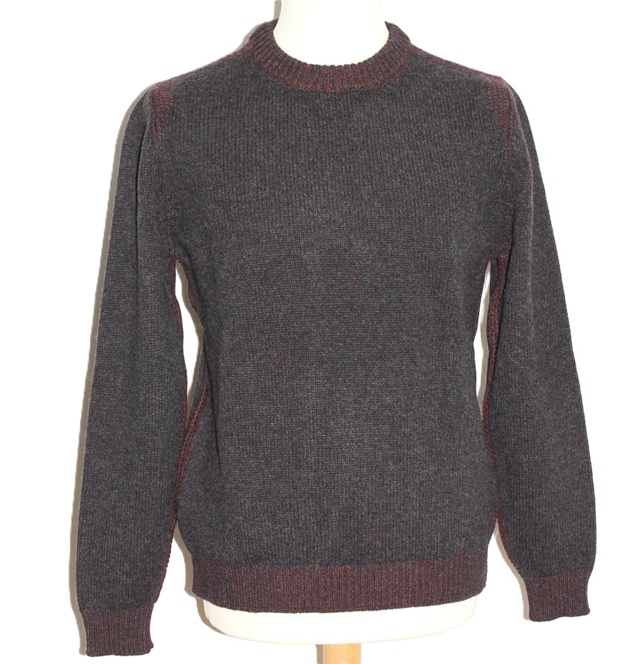 Fisherman herentrui crew neck met details
