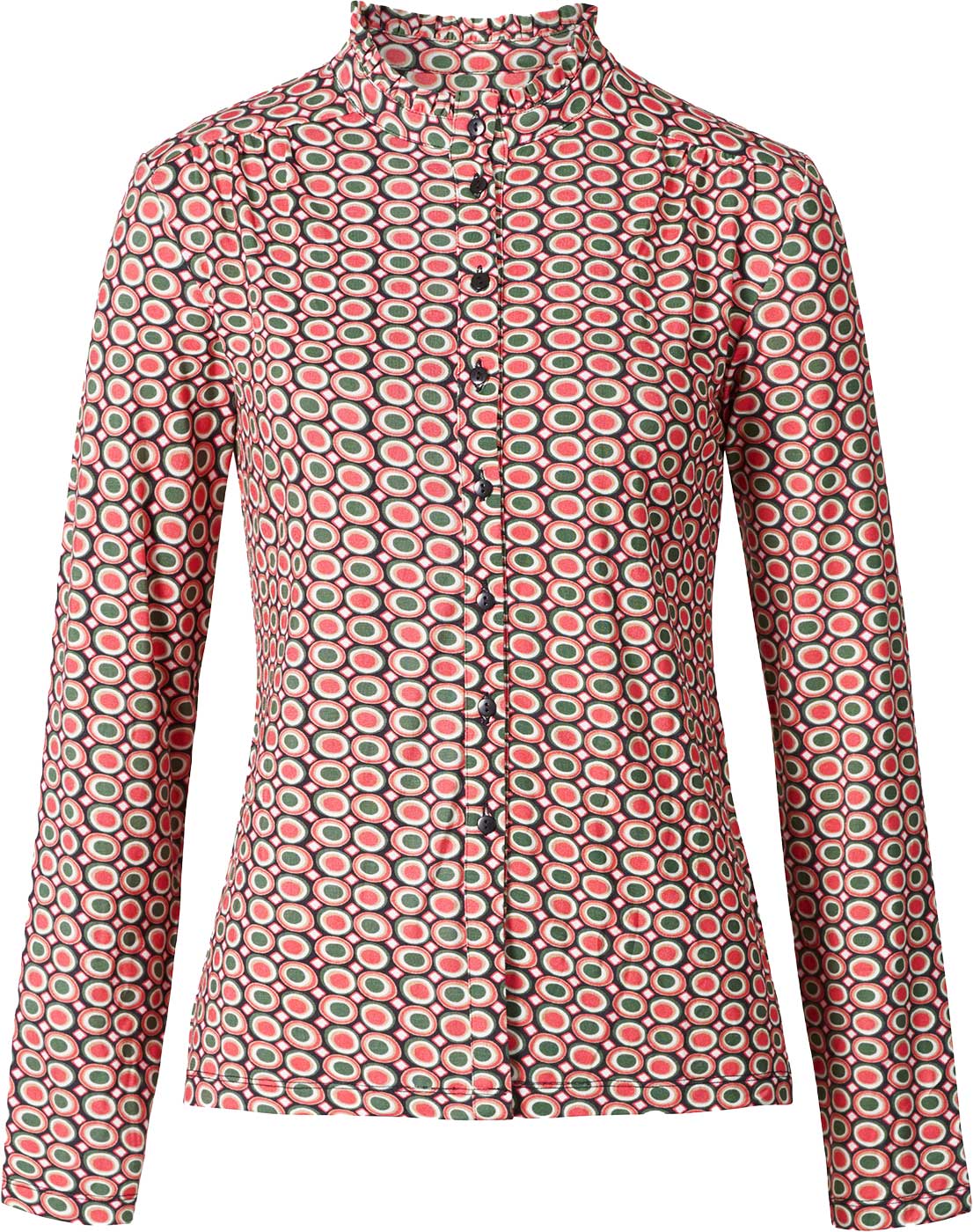Himalaya Shirt lange mouw Jersey, retro dots