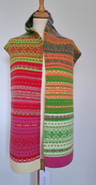 Eribé Knitwear Alloa Fairs Isle Scarf, Lemo Lily