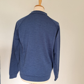 Roosenstein Wolke merino wollen Polo, Nanne jeansblauw