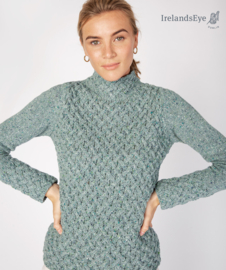 IrelandsEye damestrui Trellis Sweater, Ocean Mist