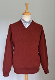 William Lockie pullover model Dutch Fit V-hals, Sienna