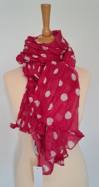 Sjaal 100% katoenen voile, hardrose