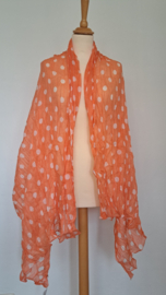 Sjaal 100% katoenen voile, oranje
