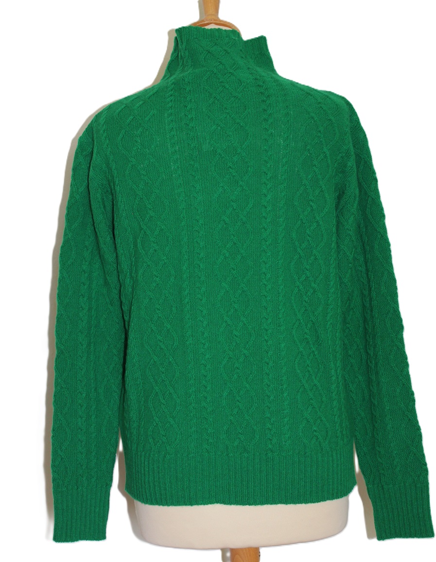 Heidekönigin pullover in kabelpatroon, klaver