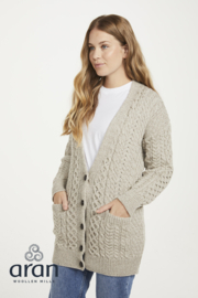 Aran damesvest Boyfriend Cardigan, beige