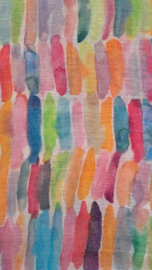 Otracosa Sjaal Linnen, multi color streepjes patroon