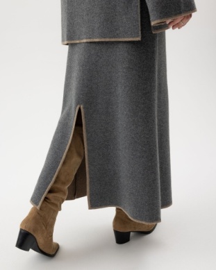 Holebrook dames Rok Sally, Grey melange