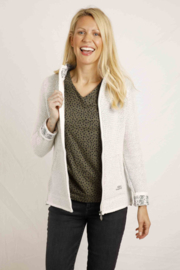 Weirdfish Damesjasje Sontee Eco Full Zipp Macaroni, ecru