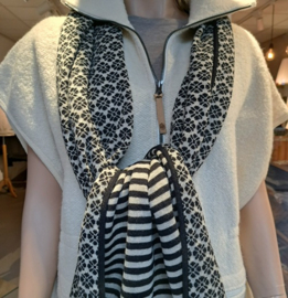Dames sjaal black-stonegrey