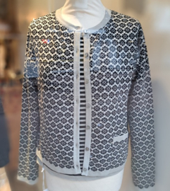 Damesvest katoen Fella black-stonegrey