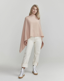 Merino Wollen Poncho Sofie, Zalm Rose