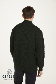 Aran Half Zip Sweater, groen