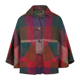 Wollen Poncho Holly Ruitpatroon, Mullberry