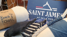 Saint James Dames Shirt Garde Cote wit-navy