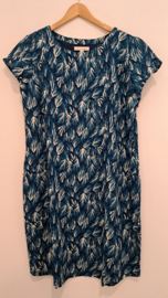 Seasalt jurk print blauw-offwhite, grote maten